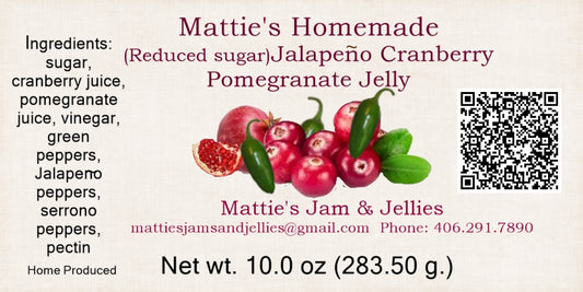 Jalapeno Cranberry Pomegranate Reduced Sugar Jelly