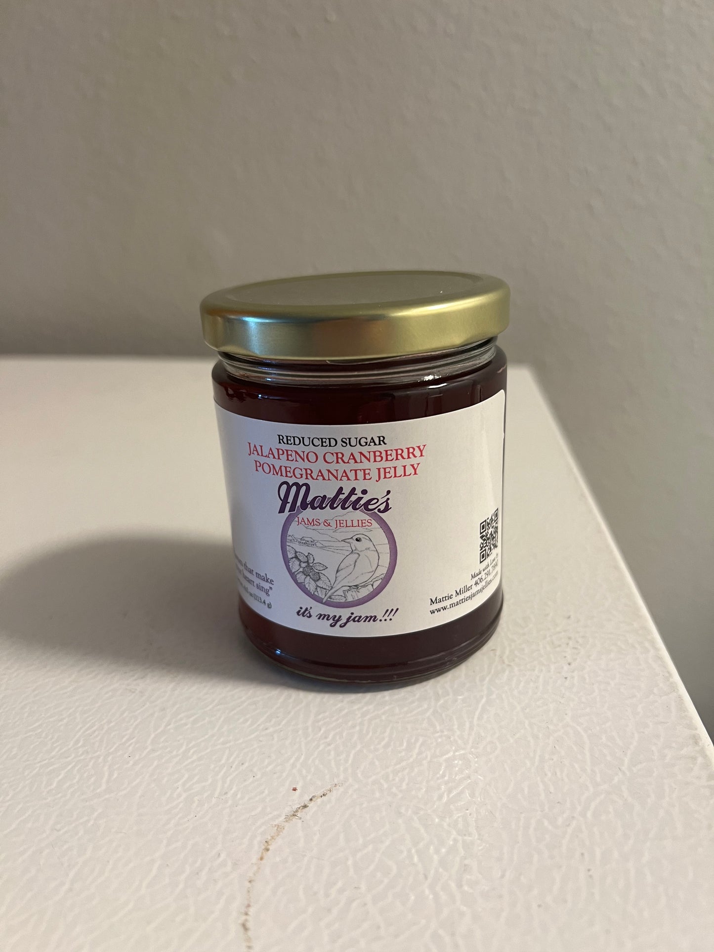 Reduced Sugar Jalapeno Cranberry, Pomegranate Jelly