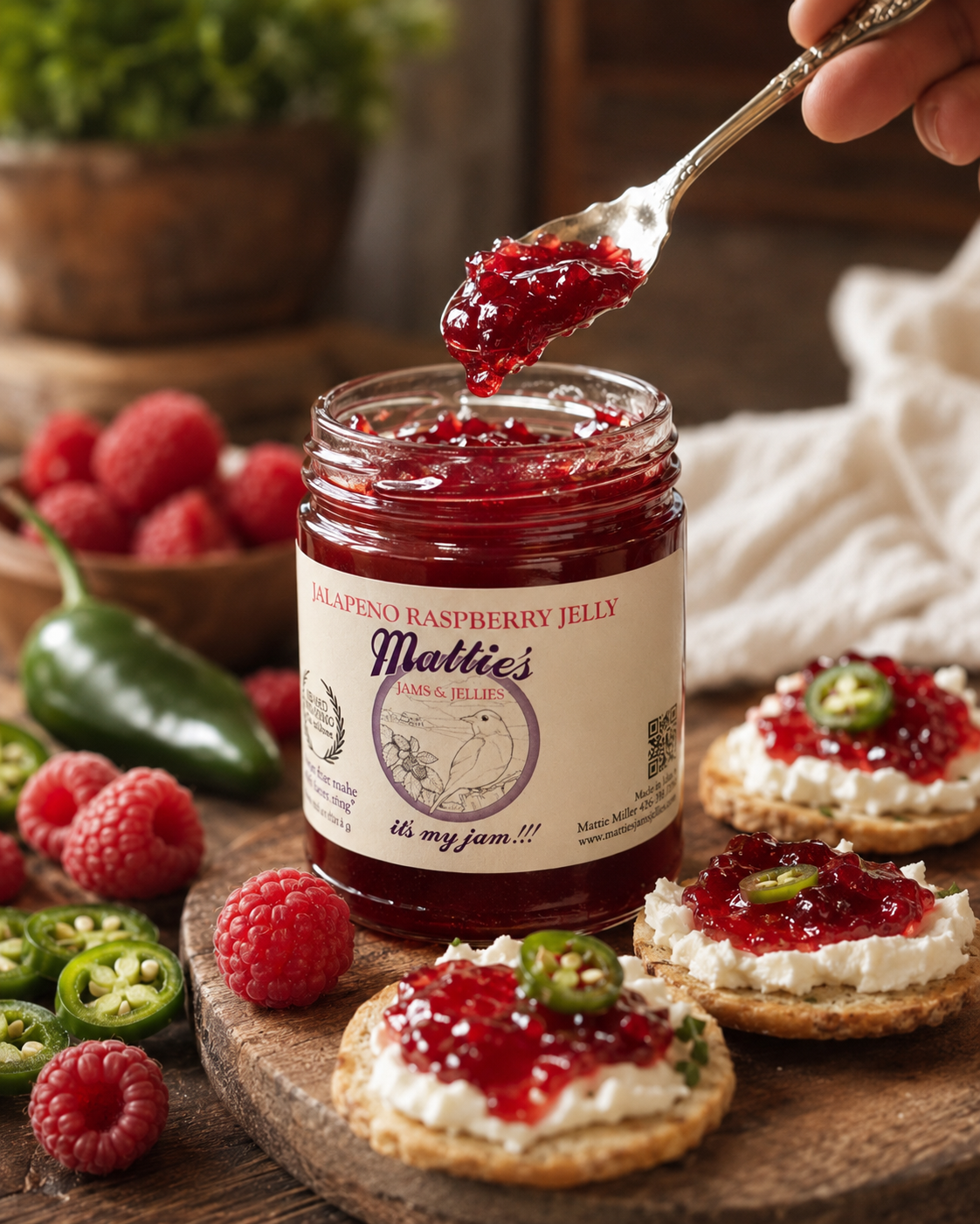 Jalapeno Raspberry Jelly from Mattie's Jams & Jellies